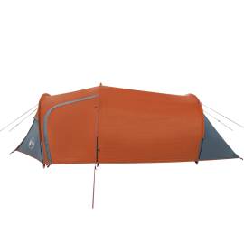 Cort camping 4 persoane gri/portocaliu 360x135x105cm tafta 185t, 8 image