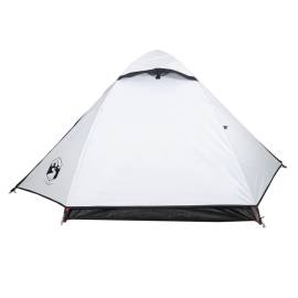 Cort de camping 2 persoane, alb, 224x248x118 cm, tafta 185t, 7 image