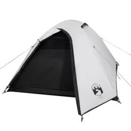 Cort de camping 2 persoane, alb, 264x210x125 cm, tafta 185t, 4 image