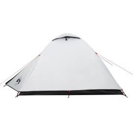 Cort de camping 2 persoane, alb, 264x210x125 cm, tafta 185t, 7 image