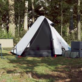 Cort de camping 2 persoane, alb, 267x154x117 cm, tafta 185t, 3 image