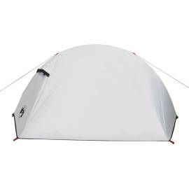 Cort de camping 2 persoane, alb, 267x154x117 cm, tafta 185t, 7 image