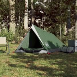 Cort de camping 2 persoane, verde, 200x120x88/62 cm, tafta 185t, 3 image