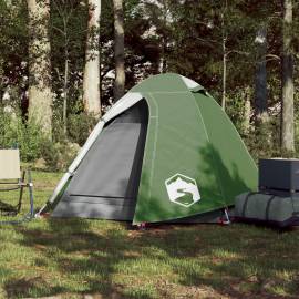 Cort de camping 2 persoane, verde, 254x135x112 cm, tafta 185t, 3 image