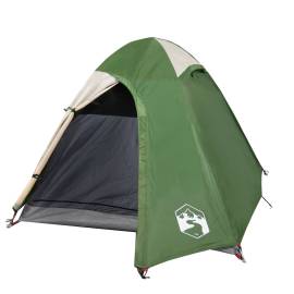 Cort de camping 2 persoane, verde, 254x135x112 cm, tafta 185t, 4 image