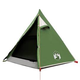 Cort de camping 2 persoane, verde, 267x154x117 cm, tafta 185t, 5 image