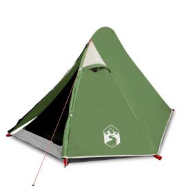 Cort de camping 2 persoane, verde, 267x154x117 cm, tafta 185t, 2 image
