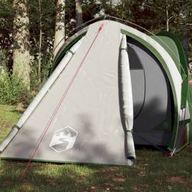 Cort de camping 2 persoane, verde, 320x140x120 cm, tafta 185t