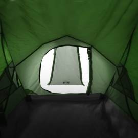 Cort de camping 2 persoane, verde, 320x140x120 cm, tafta 185t, 9 image