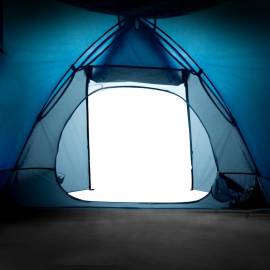 Cort de camping 2 persoane albastru, 224x248x118 cm, tafta 185t, 11 image