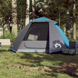 Cort de camping 2 persoane albastru, 224x248x118 cm, tafta 185t, 3 image