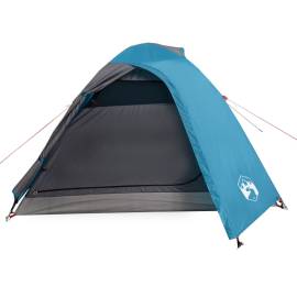 Cort de camping 2 persoane albastru, 264x210x125 cm, tafta 185t, 5 image