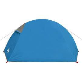 Cort de camping 2 persoane albastru, 267x154x117 cm, tafta 185t, 7 image