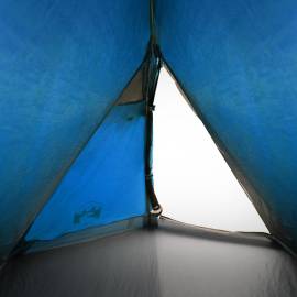 Cort de camping 2 persoane albastru, 267x154x117 cm, tafta 185t, 9 image