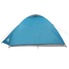 Cort de camping 4 persoane albastru, 267x272x145 cm, tafta 185t, 7 image