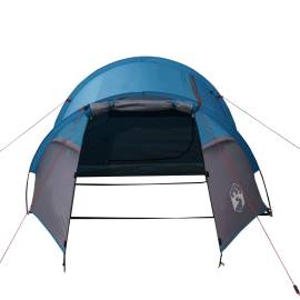 Cort de camping 4 persoane albastru, 360x135x105 cm, tafta 185t, 5 image