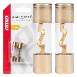 Set 2 sigurante din sticla tip AGU, contacte aurite, 20A, 2 image