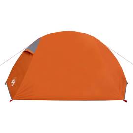 Cort camping 2 persoane gri/portocaliu 267x154x117cm tafta 185t, 7 image