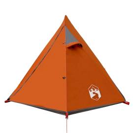 Cort camping 2 persoane gri/portocaliu 267x154x117cm tafta 185t, 6 image