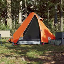 Cort camping 2 persoane gri/portocaliu 267x154x117cm tafta 185t, 3 image