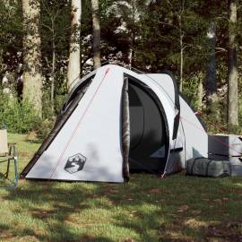 Cort de camping 2 persoane, alb, 320x140x120 cm, tafta 185t, 3 image