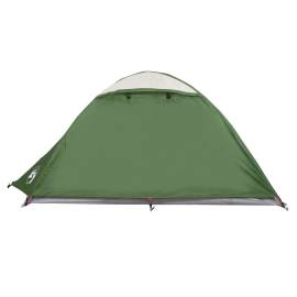 Cort de camping 2 persoane, verde, 254x135x112 cm, tafta 185t, 7 image