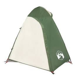 Cort de camping 2 persoane, verde, 254x135x112 cm, tafta 185t, 6 image