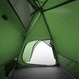 Cort de camping 2 persoane, verde, 254x135x112 cm, tafta 185t, 10 image