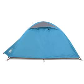 Cort de camping 2 persoane albastru, 254x135x112 cm, tafta 185t, 7 image
