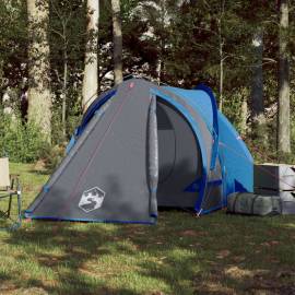 Cort de camping 2 persoane albastru, 320x140x120 cm, tafta 185t, 3 image