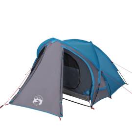 Cort de camping 2 persoane albastru, 320x140x120 cm, tafta 185t, 4 image