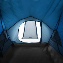 Cort de camping 2 persoane albastru, 320x140x120 cm, tafta 185t, 9 image
