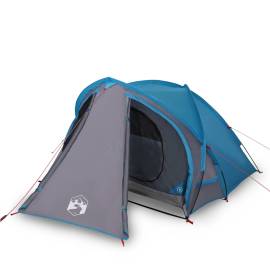 Cort de camping 2 persoane albastru, 320x140x120 cm, tafta 185t, 2 image