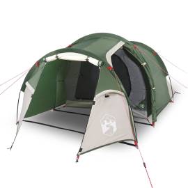 Cort de camping 3 persoane, verde, 370x185x116 cm, tafta 185t, 2 image