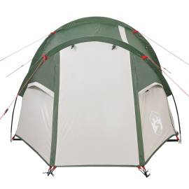 Cort de camping 3 persoane, verde, 370x185x116 cm, tafta 185t, 6 image