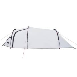Cort de camping 4 persoane, alb, 360x135x105 cm, tafta 185t, 8 image