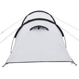 Cort de camping 4 persoane, alb, 360x135x105 cm, tafta 185t, 9 image