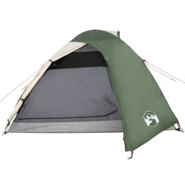 Cort de camping 4 persoane, verde, 267x272x145 cm, tafta 185t, 5 image