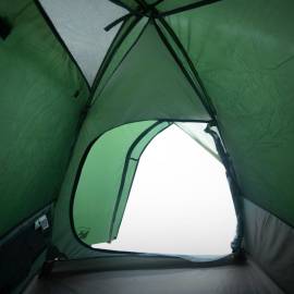 Cort de camping 4 persoane, verde, 267x272x145 cm, tafta 185t, 10 image