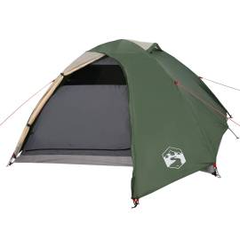 Cort de camping 4 persoane, verde, 267x272x145 cm, tafta 185t, 4 image