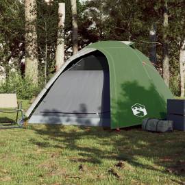 Cort de camping 4 persoane, verde, 267x272x145 cm, tafta 185t, 3 image