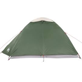 Cort de camping 4 persoane, verde, 267x272x145 cm, tafta 185t, 7 image