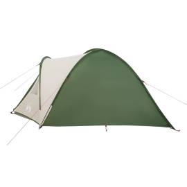 Cort de camping 4 persoane, verde, 300x250x132 cm, tafta 185t, 7 image