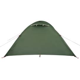 Cort de camping 4 persoane, verde, 300x250x132 cm, tafta 185t, 8 image