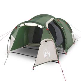 Cort de camping 4 persoane, verde, 360x140x105 cm, tafta 185t, 2 image