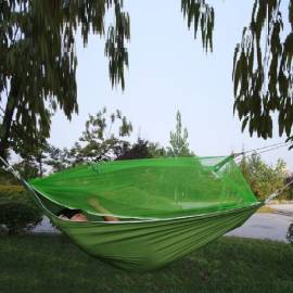 Hamac de Camping Dublu (2 persoane), 200 x 100 cm + Plasa de tantari, culoare Verde, 3 image