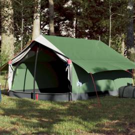 Cort de camping 2 persoane, verde, 193x122x96 cm, tafta 185t