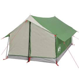 Cort de camping 2 persoane, verde, 193x122x96 cm, tafta 185t, 6 image