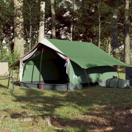 Cort de camping 2 persoane, verde, 193x122x96 cm, tafta 185t, 3 image
