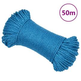 Frânghie de lucru, albastru, 3 mm, 50 m, polipropilenă